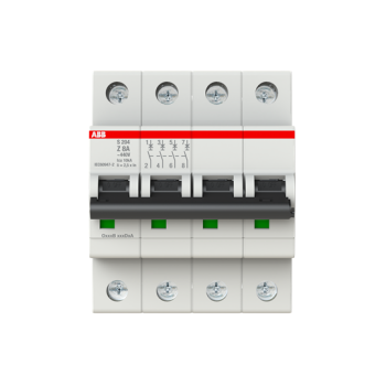  DISJONCTEUR S204 4P 8A COURBE 