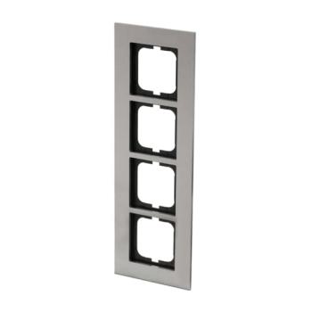  CADRE 4 POUSSOIRS ACIER INOX, 