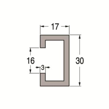  VMS PROFILE C EN ALUMINIUM 3M 