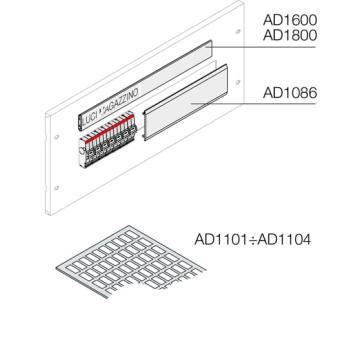  PORTE ETIQUETTE 36 MOD DIN (X2 