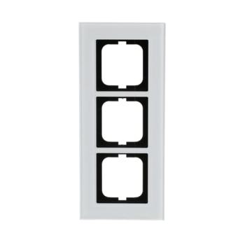  CADRE 3 POUSSOIRS VERRE BLANC, 