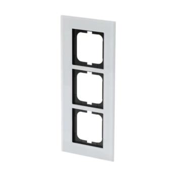  CADRE 3 POUSSOIRS VERRE BLANC, 