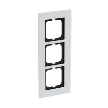  CADRE 3 POUSSOIRS VERRE BLANC, 