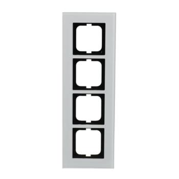  CADRE 4 POUSSOIRS VERRE BLANC, 