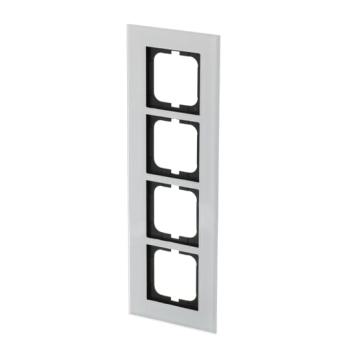  CADRE 4 POUSSOIRS VERRE BLANC, 