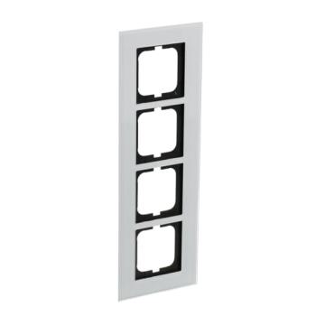  CADRE 4 POUSSOIRS VERRE BLANC, 