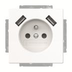  PC 2P+T / USB BLANC 