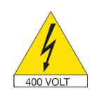  ETIQUETTE TRIANGLE 125MM POUR 