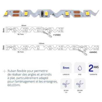  RUBAN 6W 12V 3000K 