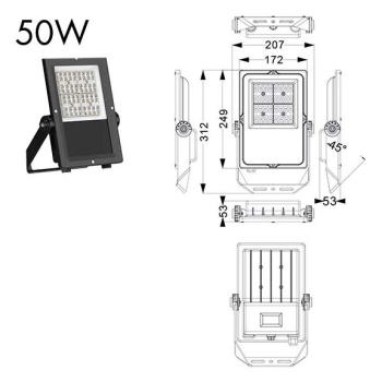  PROJECTEUR ROCK SYMETRIQUE 50W 