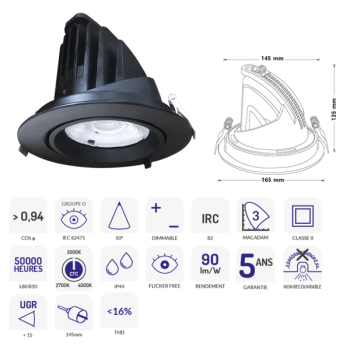  SAMBA 38W NOIR CTC ZIGBEE 