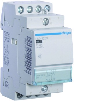 Contacteur sil. 25A, 4F, 24V 