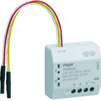  1 sortie 230V + 2E KNX radio 