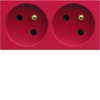  PC dble goul. 2P+T 16A rouge 