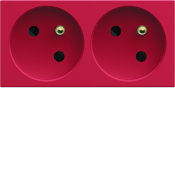  PC dble goul. 2P+T 16A rouge 
