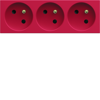  PC triple goul 2P+T 16A rouge 