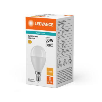  LEDVCLP60 7,5W/827 230VFR E14 