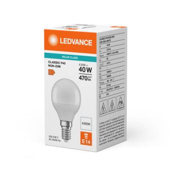  LEDVCLP40 4,9W/840 230VFR E14 