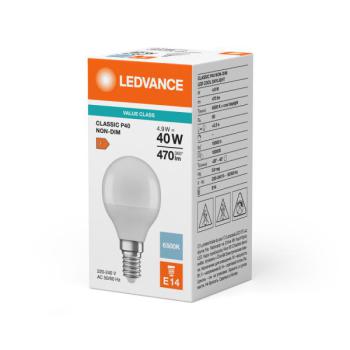  LEDVCLP40 4,9W/865 230VFR E14 