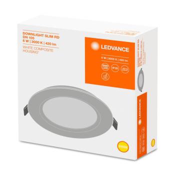  DL SLIM ROND 105 6W 3000K 