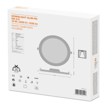  DL SLIM ROND 210 18W 4000K 