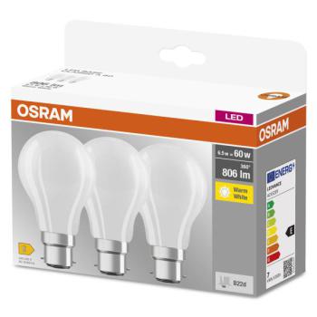  BTE3 LED Std Fil dp 7W=60 B22 