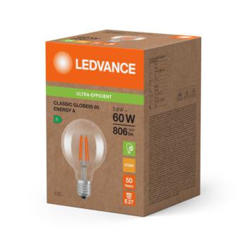  LED G95 60 CL 3.8W 827 E27 A 