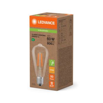 LED EDI 60 CL 3.8W 827 E27 A 