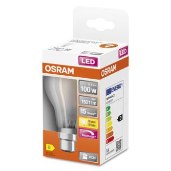  LED FIL OSR DIM CLA100 827 B22 