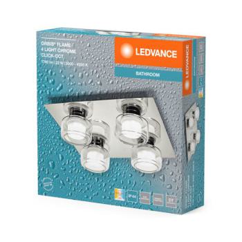  Flame 4x5,5W/CCT IP44 Chrome 