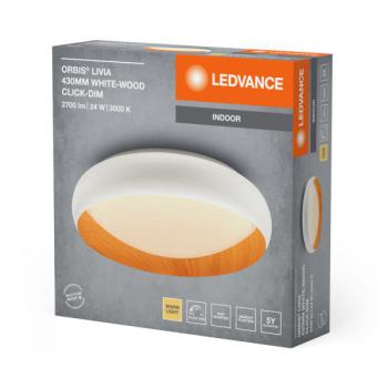  Livia 430 24W/830 DIM WT/WOOD 