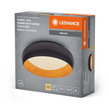  Livia 300 16W/830 DIM GR/WOOD 