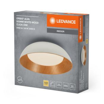  Alva 505 36W/830 DIM WT/WOOD 