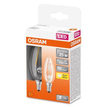  BTE2 LED Flam verre cl 2,5W=25 