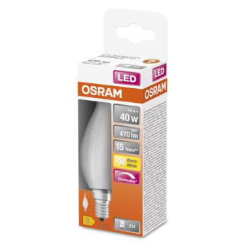  LED FIL OSR DIM CLBA40 827 E14 