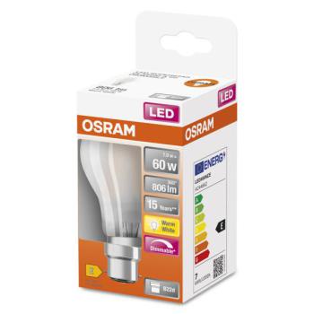  LEDSCLA60D 7W/827 230VGLFR B22 