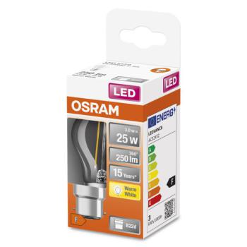  LED FIL OSR CLP25 827 B22 