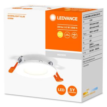  DL SLIM 85MM 4W 3000K 230V WT 