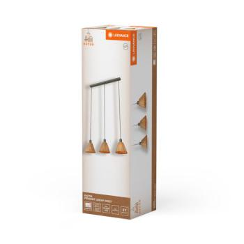  Suspension trio LN RAFFIA E27 