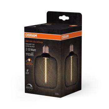  LED OSR Cage BK FIL Sq100 E27 