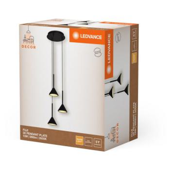  DECOR Fuji 3xPendant 13W/830BK 