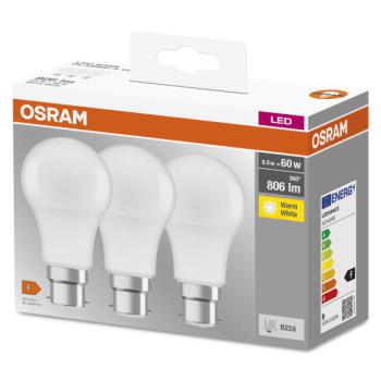  LED OSR CLA60 827 B22x3 