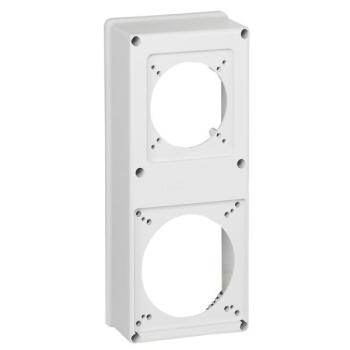  PLASTRON 2 TROUS CEI 16/32+63A 