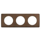  PLAQUE 3 POSTES ALU CHOCOLAT 
