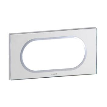  PLAQUE 2P ETENDUE  VERRE MIR. 