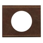  PLAQUE 1P  CUIR BRUN TEXTURE 