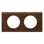  PLAQUE 2P  CUIR BRUN TEXTURE 