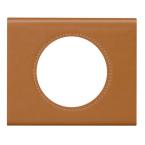 PLAQUE 1P CUIR CARAMEL 