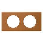  PLAQUE 2P CUIR CARAMEL 