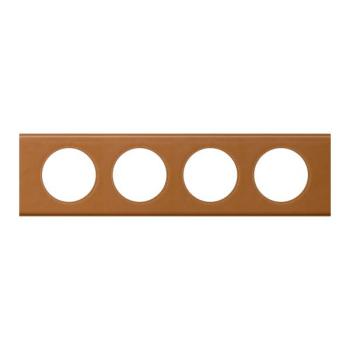  PLAQUE 4P CUIR CARAMEL 